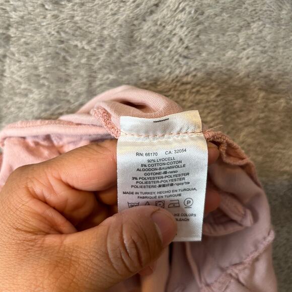 Anthropologie Blythe‎ Paperbag Wide Leg Crop Pants Size 8 Light Pink - Picture 4 of 5